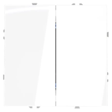 Изображение Перекрестный переключатель встраиваемый VOLTUM S70 двухклавишный 10А (белый глянцевый)