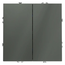 Изображение Выключатель встраиваемый VOLTUM S70 двухклавишный 10А (титан)